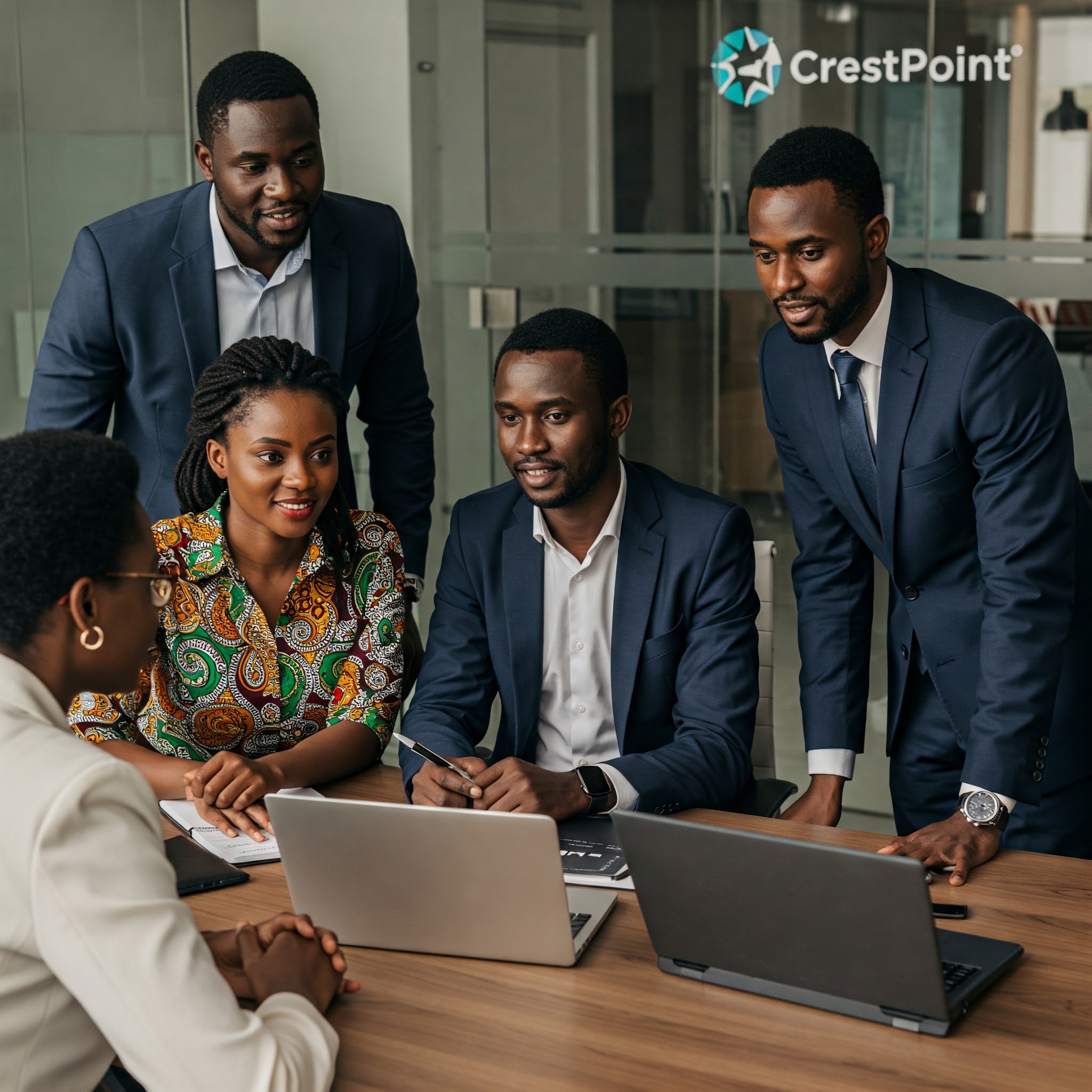 CrestPoint team helping clients